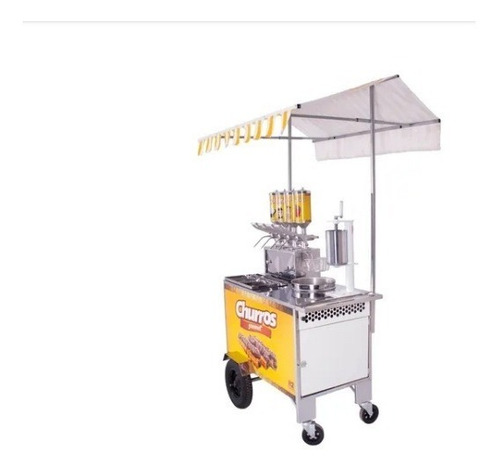 Imagem 2 de 5 de Lindo Carrinho De Churros Gourmet Masseira 4 Doceiras