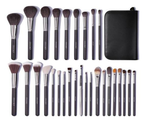 Set De 29 Brochas De Maquillaje Docolor Da2901 Matte Black