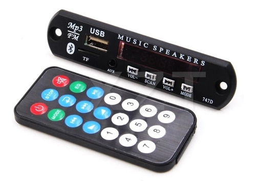 Modulo Mp3 Bluetooth Decodificador De Audio Fm Aux Usb 6-12v