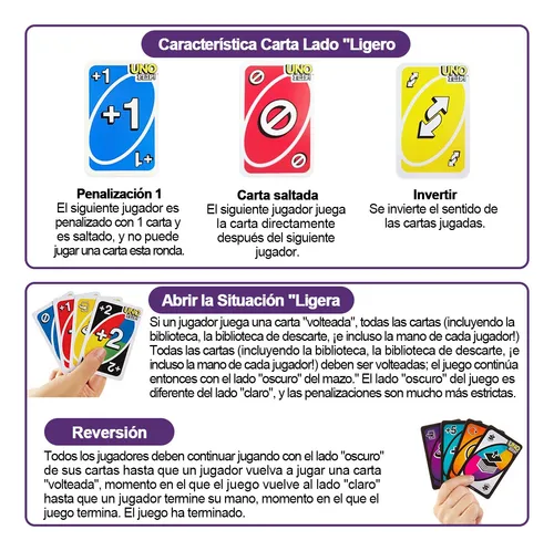 Como Jugar Cartas Juego De Uno Instrucciones Uno Spin Reglas Juego