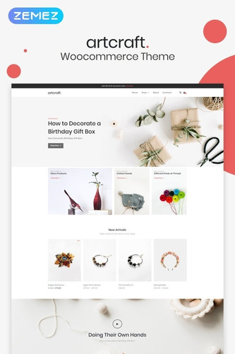 Artcraft-theme Limpio Woocommerce De Productos Hechos A Mano