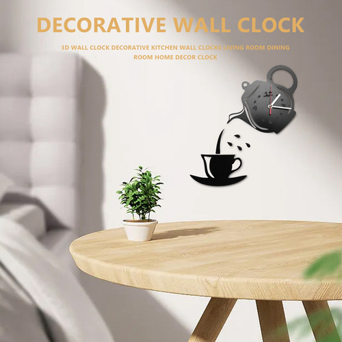 Nuevo Reloj De Pared Decorativo 3d For Tazas De Café, De