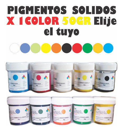 Pigmentos Resina Poliester Epoxica Porcelanato X1 Color 50gr