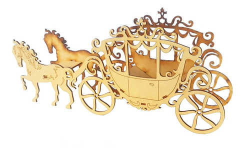 30 Carrozas Con Caballos Centro De Mesa Fibrofacil