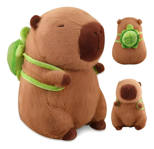 Peluche Capibara Vestido Con 4 Conjuntos | Muñeca De Peluche Súper Suave De 23 Cm | Juguete Intercambiable Para Niños Y Amantes De Los Animales