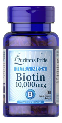 Biotina 10000mcg Americana 100 Cápsulas