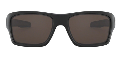 Anteojos de sol Oakley Turbine Standard con marco de o matter color matte black, lente warm grey de plutonite clásica, varilla matte black de o matter - OO9263