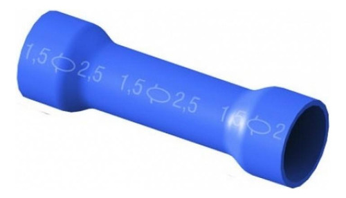 Kit 25 Conector Compressao Luva Emenda 2,50mm Azul Intelli