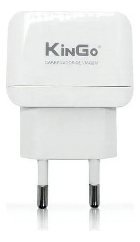 Carregador Kingo Tipo C 2.1a U201 Compacto E Elegante Branco