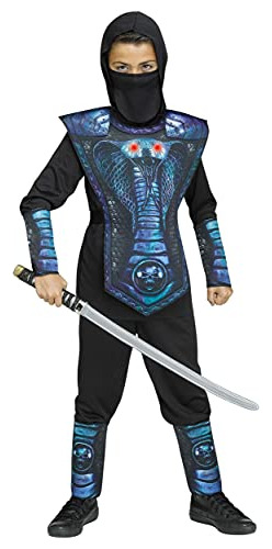 Disfraz De Cobra Ninja Azul Para Niños Talla 4/6