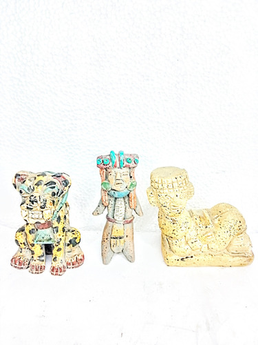 Dioses Mayas 3 Piezas Chacmool Jaguar Sagrado Pakal