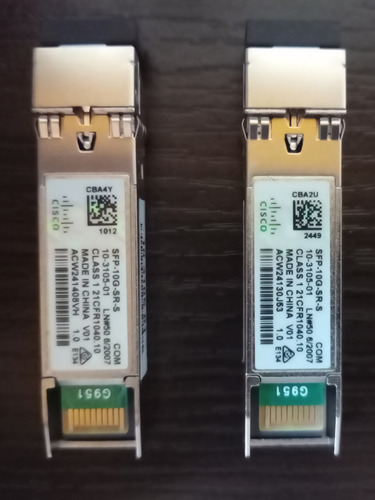 Transceiver Cisco Sfp+ De 10g Multimodo Precio Par + Regalo