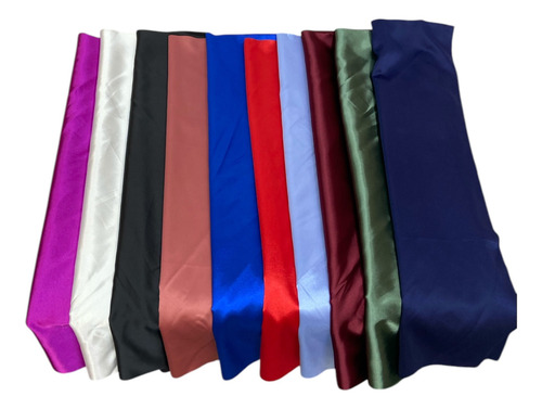 Mascada Color Solido Satinado Mujer Para Cabeza Grande Rosa Palo Liso Grande