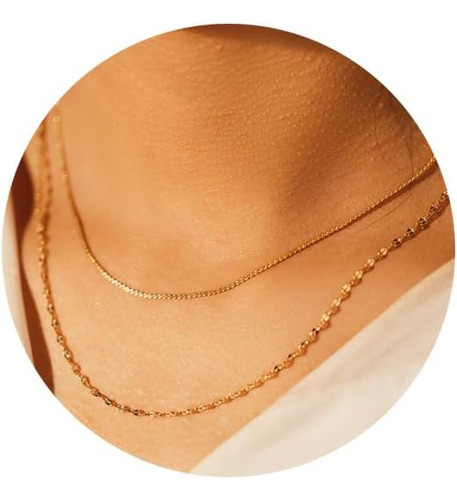Collar De Cadena De Oro Cowlyn Para Mujer, Gargantilla Fina 