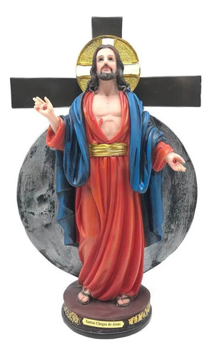 Imagem Santa Chagas De Jesus 30 Cm - Resina Cor Colorido