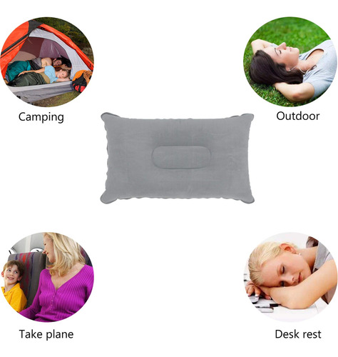 Lixiongbao 2 Paquete Almohada Inflable Inflable Pequeña Almo