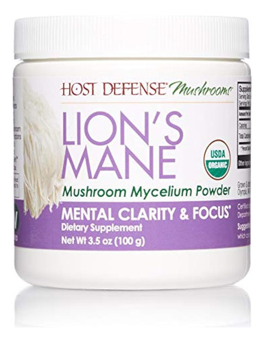 Host Defense, Lion's Mane Mushroom Powder, Apoya La Claridad