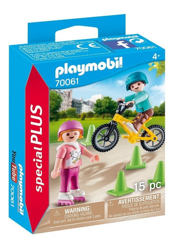 Playmobil Special Plus 70061 Niños Con Patines Y Bicicleta