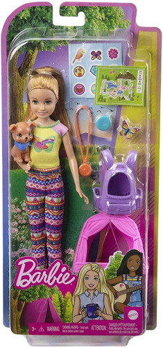 Muñeca Barbie Stacie Campamento Con Mascota Premium