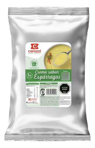 Pack 10 - Crema Sabor Espárragos Carozzi Fs 1 Kg