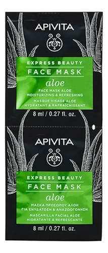 Apivita Express Beauty Mascarilla Facial Aloe Tipo De Piel Todo Tipo De Piel