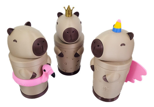 Vaso Milkshakes 300ml Con Sorbete De Regalo Capibara Refresco X 10 Unidades