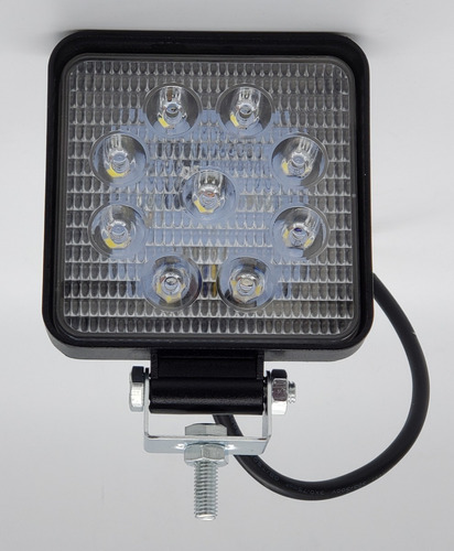 Par Faros Led Cuadrado 27w Fijo + Estrobo Auto - Moto