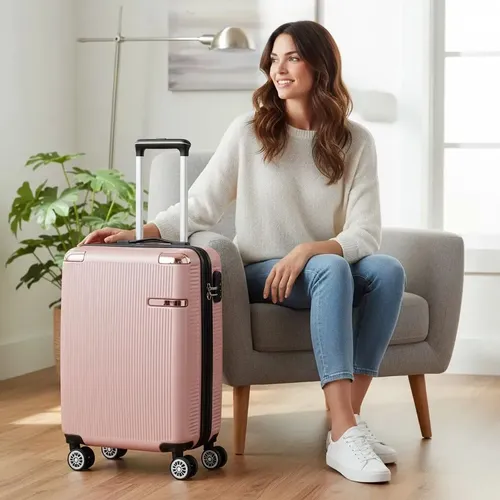 Mala Sweet Studio Para Viagem Bordo Pequena De Mão Com Rodas Removíveis Rosa Mala 2088