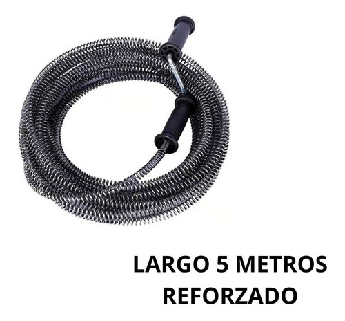 Imagen 5 de 10 de Destapa Cañería, Inodoro Resorte Con Manija Fleje Barovo