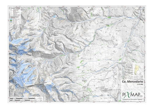 Imagen 1 de 3 de Mapa Topográfico: Cerro Mercedario