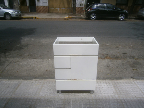 Vanitory Sin Pileta Laqueado Blanco Blanco (Usado)