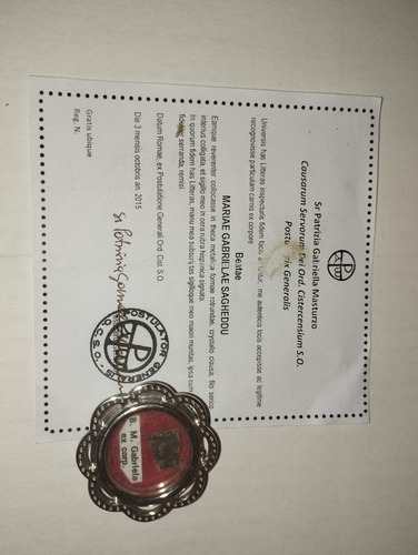 Relíquia Do Beata Maria Gabriela (Usado)