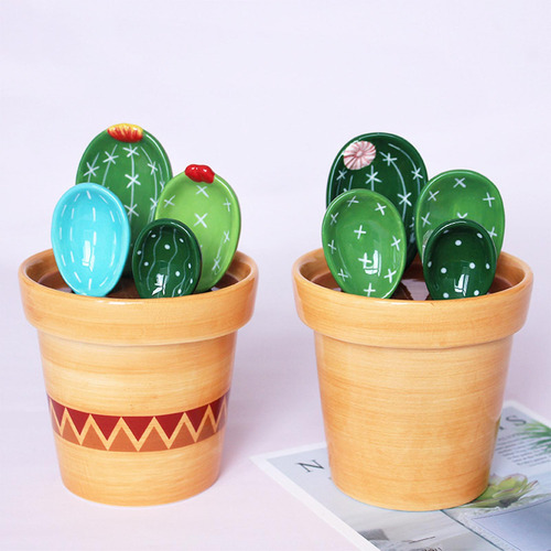 Cucharas De Escala De Cactus Cucharadita Con Base De 290 Ml,