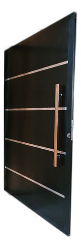 Porta Alumínio Lambril Com Fixo Lateral 200x220 Bronze
