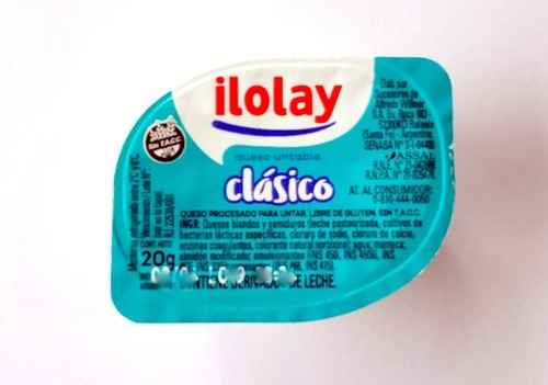 Queso Untable Ilolay En Mini Porc Individuales 20 Gr X 108 Unid