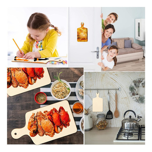 Minitabla De Cortar De Madera Con Mango, 36 Piezas, Madera S