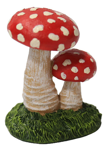 Figura De Cogumelo Criativa Decoração De Jardim 2 Cabeças