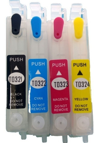 C80 Cx5200 T0321- T0324 Cartuchos Rellenables Reseteable