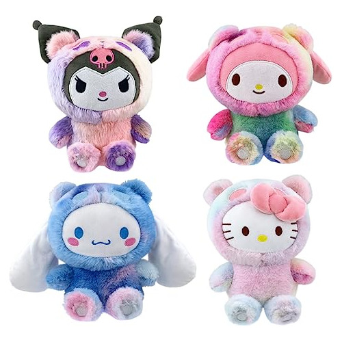 Juego De 4 Muñecos De Peluche Anime Kawaii De 9 Pulgad...