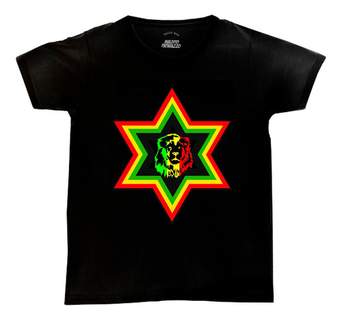 Logo Rastafari (bob Marley) - Remera 100 % Algodón 