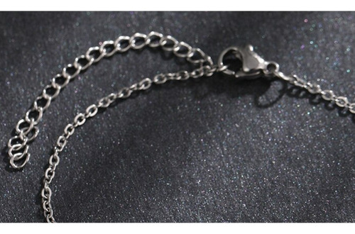 Imagen 8 de 8 de Pulsera Mujer Acero Inoxidable Luna Perla Plateada Regalo