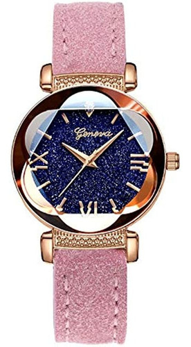 Weicam Diamond Pu Leather Strap Starry Sky Reloj De Pulsera 