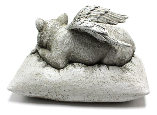 De Ángel Mascota Gato Estatua Figurita Decorativa Casa