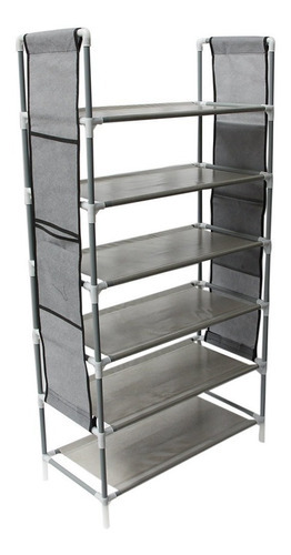 Kit 2 Zapateras Organizador 6 Niveles 22 Zapatos Prmium Color Gris Mkz-zaparackx2