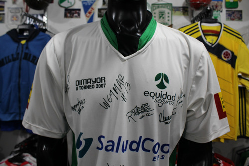 Camiseta Seguros La Equidad 2007 Autografiada Talla M