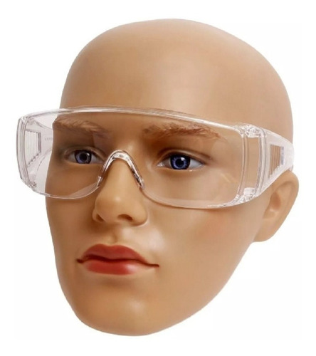 Imagem 1 de 2 de Óculos Incolor Sobrepor De Proteção Epi Segurança Supermedy