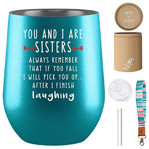 You  I Are Sisters Tumbler - Fancyfams - 12 Oz Acero 9qwkb