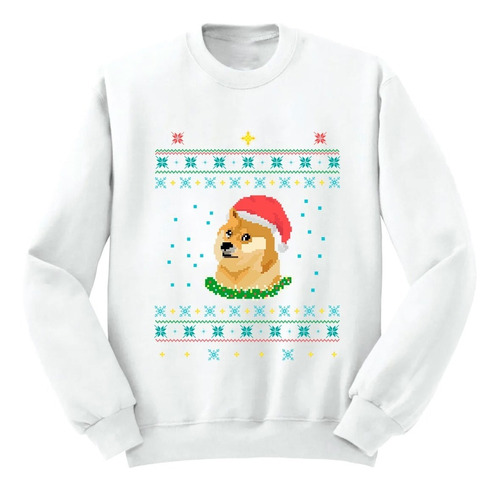 Sudadera Suéter Perro Doge Navideño Unisex Niño/adulto 