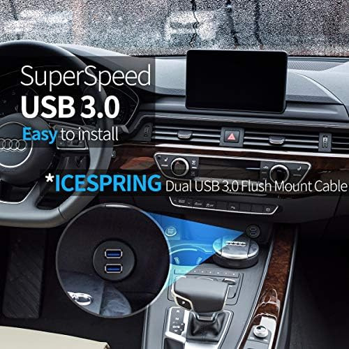 Soporte Para Auto Con 2 Puertos Dual Usb 3.0 Macho A Cable D