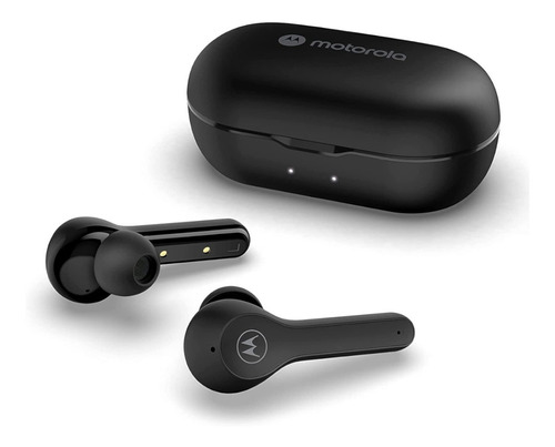 Fones de ouvido intra-auriculares sem fio Motorola Motobuds 085 pretos com luz LED
